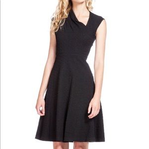 Tracy Reese navy blue side pull frock dress